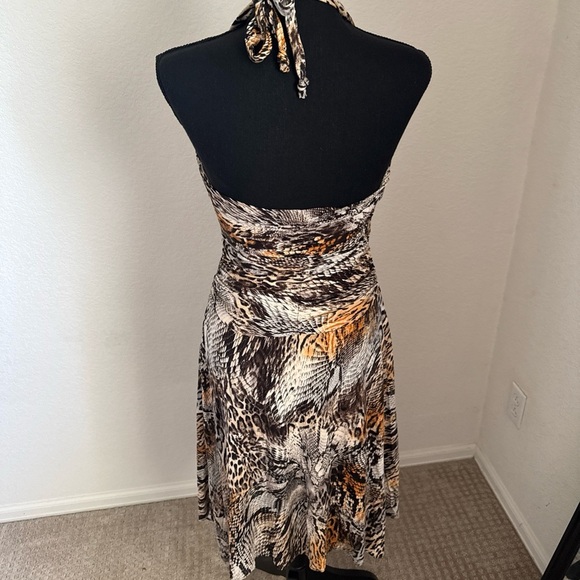 Mary L Couture Halter Dress Animal Print High-lo Size 6 - Picture 9 of 9